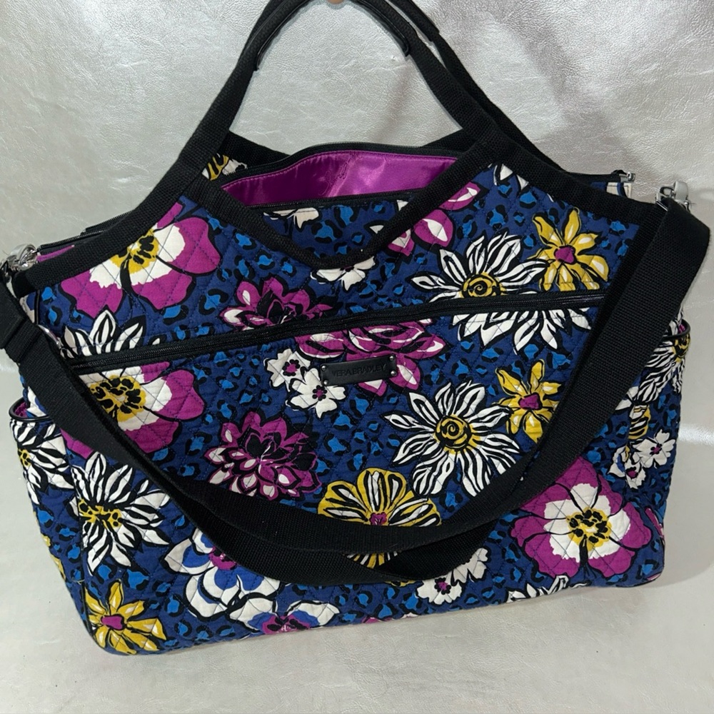 Retired Vera Bradley Travel Bag Carryall African Weekend Bag Shoulder Straps